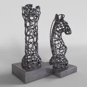 Figurine from wire "Rook and Horse"