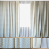 Curtains 106 | Curtains with Tulle | Jacquard Fabric & ROHI | Lazarus & sera