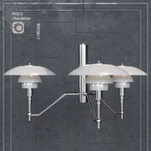 Chandelier Louis Poulsen PH3 / 2 Academy Ceiling Lamp Chrome
