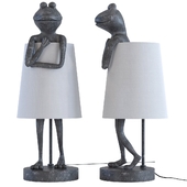 Table Lamp Animal Frog Gray