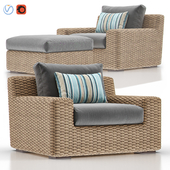 Cayman Outdoor Lounge with Ottoman