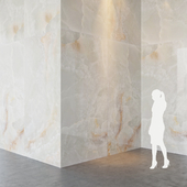 Fiandre Precious Stones WHITE ONIX 300x150 cm onyx slab Tile Set