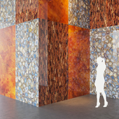 Fiandre Precious Stones TIGER GOLD/AMBRA/QUARZI 300x150 cm Tile Set