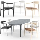 Jari Chair and Ellipse Table by BRDR Kruger