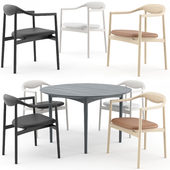 Jari Chair and Round Table by BRDR Kruger