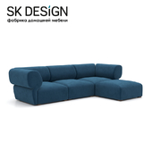 OM Triple sofa with ottoman Fly ST