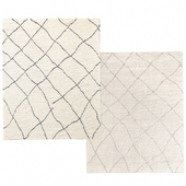 Carpet Linear Sketched Hand-Knotted Wool Shag by Restoration Hardware