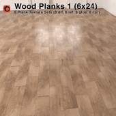 Plank Wood Floor - 1 (6x24)