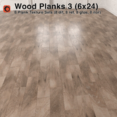 Plank Wood Floor - 3 (6x24)