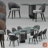 Minotti table and chairs 2019 COLLECTION
