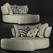 Cloth Couch Maxalto Amoneus with footrest
