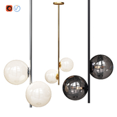 West Elm Sphere and Stem collection Hang light Chandelier Chrome, Gold, Bronze