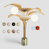 Refuge Floor Lamp with Multiple Leaves by Marc Ange