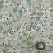 ZYX by Colorker AMAZONIA TROPIC EMERALD tile set