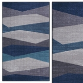 RugSmith Aqua Selby Mid-Century Geometric Area Rug