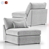 Lounge II Petite Outdoor Upholstered Armless Chair