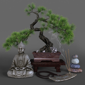 Decorative set in oriental style.