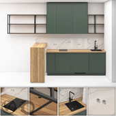 Small kitchen in studio apartment 01