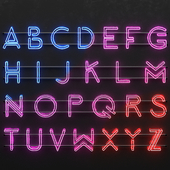 neon alphabet