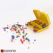 LEGO Classic Creative Suitcase + 10 assembled toys