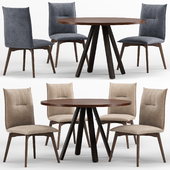 Stecco cocktail table and Maya chair - connubia calligaris