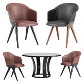 Lyz Chair & Grace Table by Potocco
