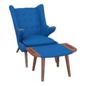 Carrera Wingback Chair and Ottoman