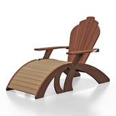 Armchair and footrest Adirondack