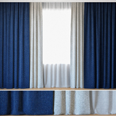 Curtains 49 | Curtains with Tulle | Sax Sunbrella and Lecce String
