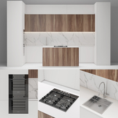 Modern white wood kitchen
