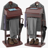 Mens Suit Brown Wooden Valet Stand