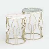 ZARA HOME round marble tables  (set of 2)