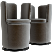 Swivel upholstered fabric armchair with armrests MOJO By arflex design Claesson Koivisto Rune