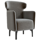 Upholstered fabric armchair with armrests ALBERETA By DE PADOVA design Philippe Nigro