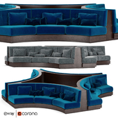 Booth Seating Round Sofa for Luxury Restaurant Lounge Cafe