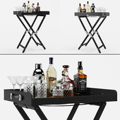 Барный столик с алкоголем Ralph Lauren Gavin tray and stand