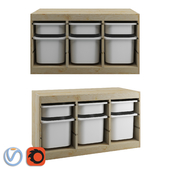 TROFAST Storage combination with boxes / TROFAST storage module with containers