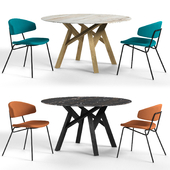 Calligaris sophia chair and jungle table