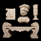 Classic style stone ornament collection