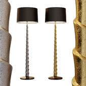 CASANO nickel & brass patina  floor lamp