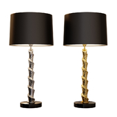 CASANO nickel & brass patina table lamp