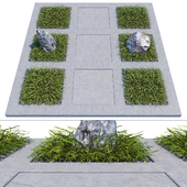 Concrete Pavement \ Flowerbed