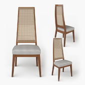 Cane-Backed Dining Chairs in the Style of Milo Baughman at 1stdibs