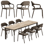 Varaschin noss chair system table set