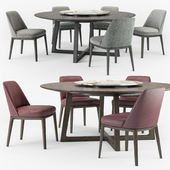 Sophie chair Concorde round table set