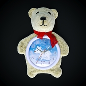 Новогодние настенные часы "Медвежонок Умка"