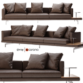 Dock Leather Sofa by B&B Italia 320x99 cm