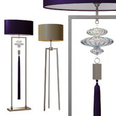 TRIANON & CONSTANCE nickel and purple floor lamp