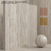 Material (seamless) - stone, travertine set 123