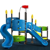 Kids playground equipment with slide climbing 07